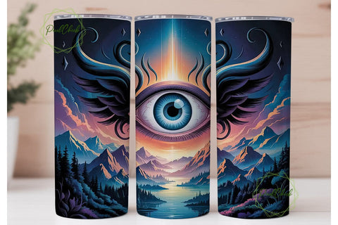 Mystical Eye Tumbler Wrap PNG Sublimation PixelChick 