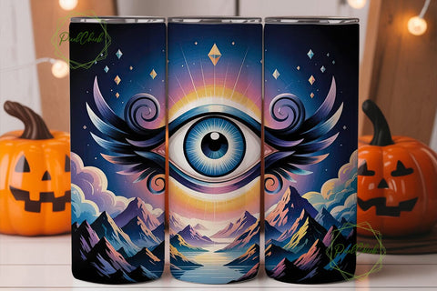 Mystical Eye Tumbler Wrap PNG Sublimation PixelChick 