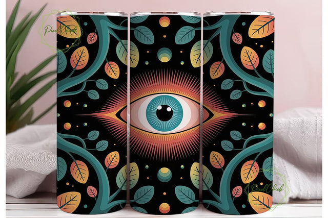 Mystical Eye Tumbler Wrap PNG Sublimation PixelChick 