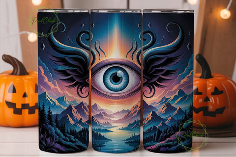 Mystical Eye Tumbler Wrap PNG Sublimation PixelChick 