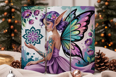 Mystical Fairy 20oz Tumbler Wrap Sublimation DesignSVG 