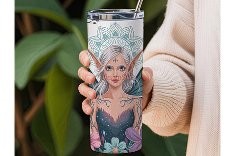 Mystical Fairy 20oz Tumbler Wrap Sublimation DesignSVG 