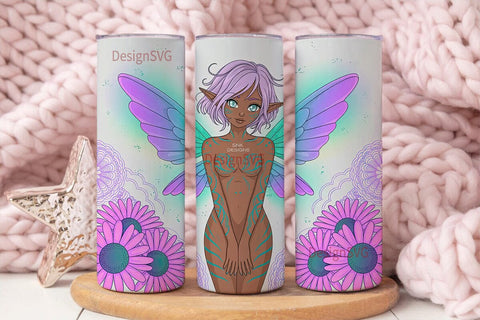 Mystical Fairy 20oz Tumbler Wrap Sublimation DesignSVG 