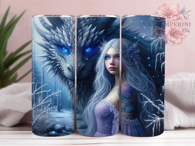 Mystical Fairy Dragon Tumbler, Mystical Dragon Theme, Fantasy Creature Design, Enchanted Forest Style, Magical Mythology Artwork, Whimsical Fantasy Scene, Tumbler Wrap, Sublimation Design, 20oz Tumbler Sublimation Li Zamperini 