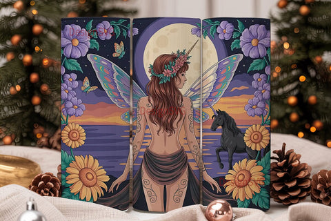 Mystical Fairy Tumbler Wrap PNG Sublimation DesignSVG 