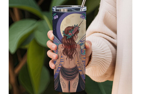 Mystical Fairy Tumbler Wrap PNG Sublimation DesignSVG 