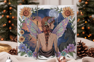 Mystical Fairy Tumbler Wrap PNG Sublimation DesignSVG 