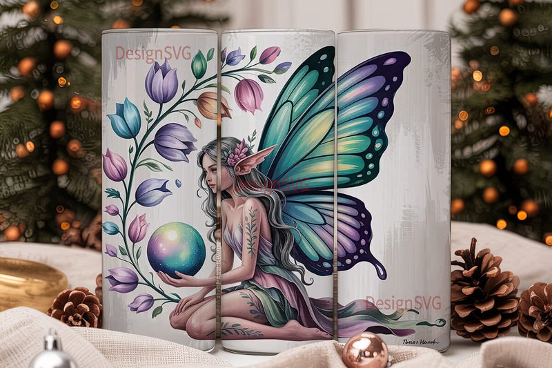 Mystical Fairy Tumbler Wrap Sublimation DesignSVG 