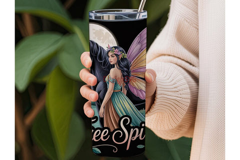 Mystical Fairy & Unicorn Tumbler Wrap Sublimation DesignSVG 