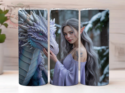 Mystical Fantasy Fairy Dragon Tumbler, Mystical Dragon Wrap, 20oz Tumbler Sublimation, Enchanted Fairy Design, Fantasy Dragon Art, Magical Creature Tumbler, Mythical Fairy Dragon Sublimation Lara' s Designs 