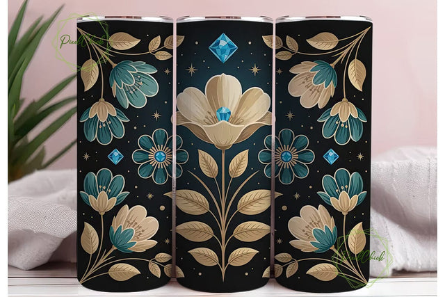 Mystical Floral 20oz Tumbler Wrap Sublimation PixelChick 
