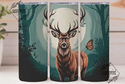 Mystical Forest Deer 20oz Tumbler Wrap Sublimation sassyprint 