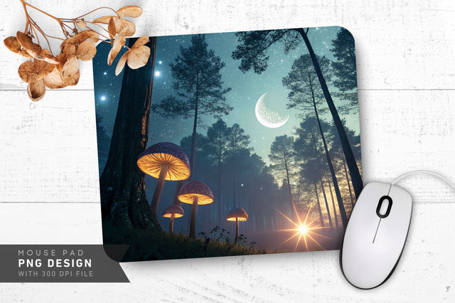 Mystical Forest Fantasy Mousepad Sublimation Regulrcrative 