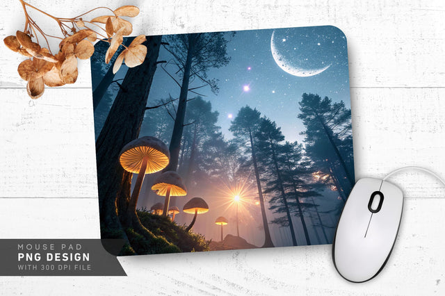 Mystical Forest Fantasy Mousepad Sublimation Regulrcrative 
