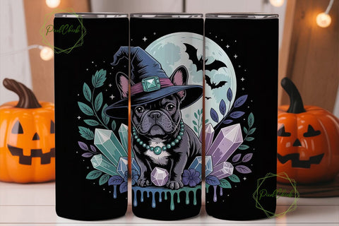Mystical Frenchie 20oz Tumbler Wrap Sublimation PixelChick 