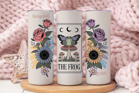 Mystical Frog Tumbler Wrap PNG Sublimation DesignSVG 