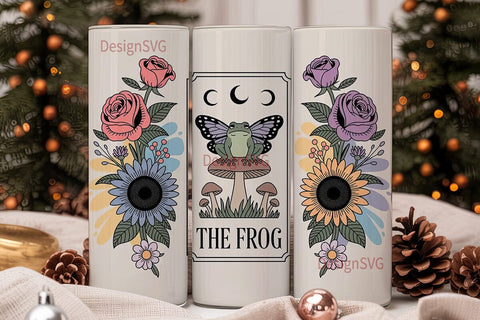 Mystical Frog Tumbler Wrap PNG Sublimation DesignSVG 