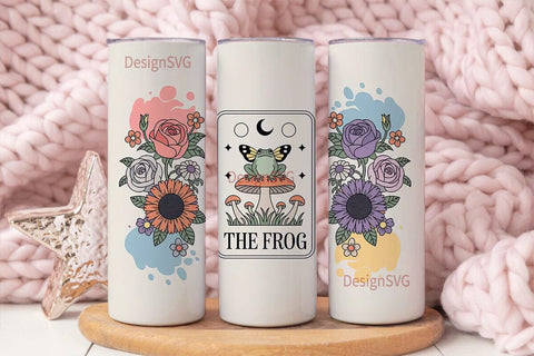Mystical Frog Tumbler Wrap PNG Sublimation DesignSVG 