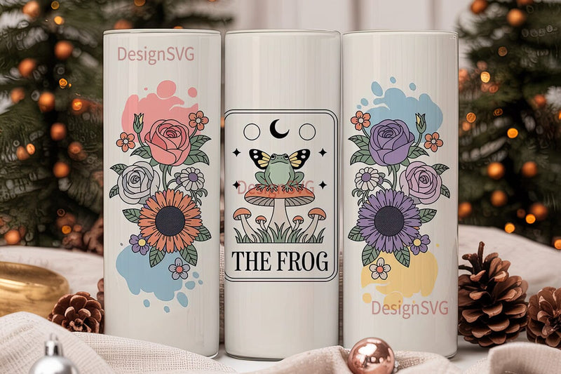 Mystical Frog Tumbler Wrap PNG Sublimation DesignSVG 