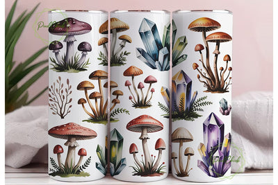 Mystical Fungi Crystals 20oz Tumbler Sublimation PixelChick 
