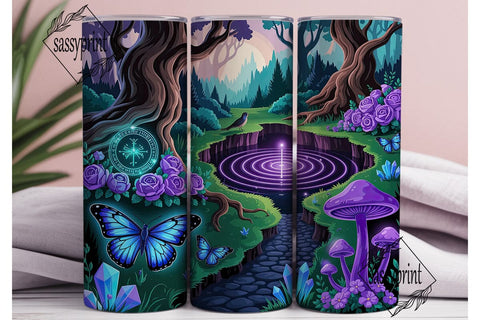 Mystical Glowing Forest 20oz Tumbler Sublimation sassyprint 