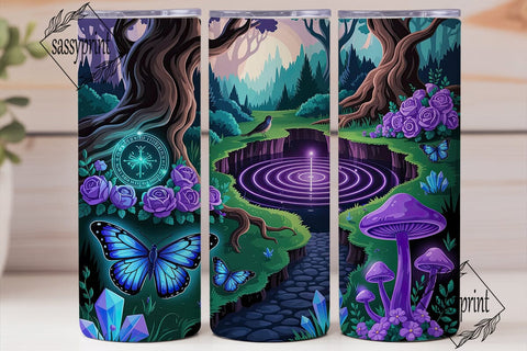 Mystical Glowing Forest 20oz Tumbler Sublimation sassyprint 