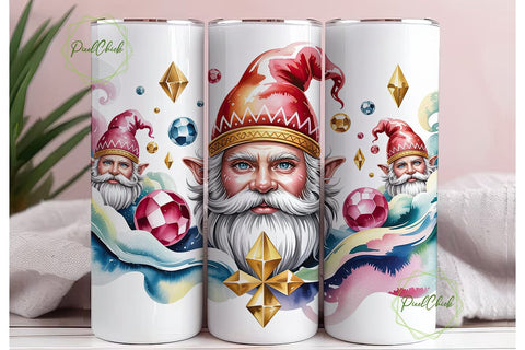 Mystical Gnome Watercolor 20oz Tumbler Sublimation PixelChick 