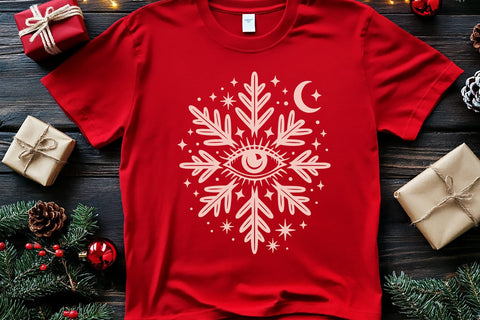 Mystical Gothic Christmas SVG Files | Eye Snowflake, Bear, Lantern, Cardinal SVG Tafti Art 