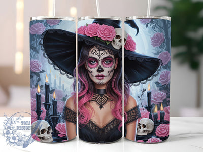 Mystical Gothic Witch Halloween Tumbler, Spooky Night Wrap, Gothic Witch Sublimation, Haunted Forest Cup, Magic Spell Tumbler Design, Halloween Witch Drinkware, Mystical Night Tumbler Sublimation ToriDesigns 
