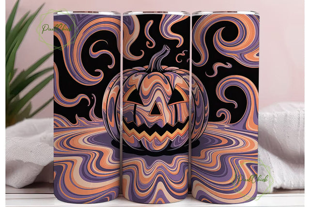 Mystical Halloween Pumpkin 20oz Tumbler Sublimation PixelChick 