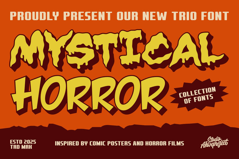 Mystical Horror Collection Font ahweproject 