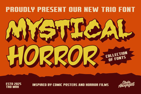 Mystical Horror Collection Font ahweproject 