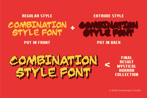 Mystical Horror Collection Font ahweproject 