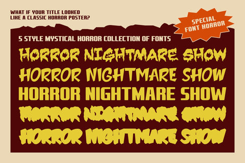 Mystical Horror Collection Font ahweproject 