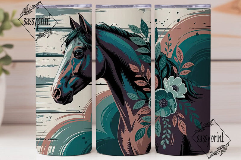 Mystical Horse 20oz Tumbler Wrap Sublimation sassyprint 