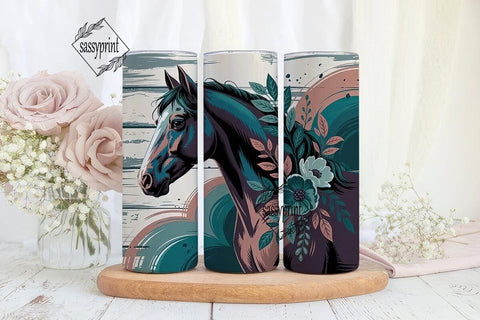 Mystical Horse 20oz Tumbler Wrap Sublimation sassyprint 