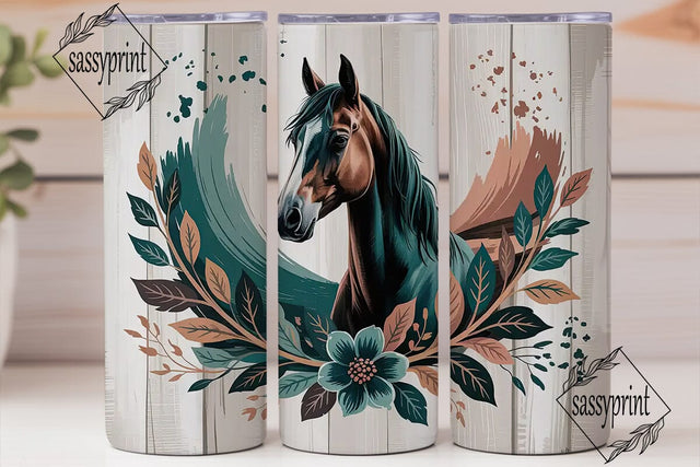 Mystical Horse 20oz Tumbler Wrap Sublimation sassyprint 