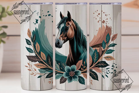 Mystical Horse 20oz Tumbler Wrap Sublimation sassyprint 