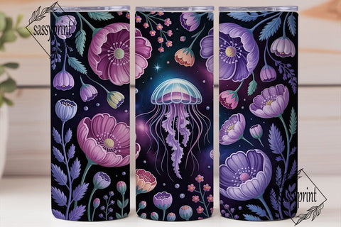 Mystical Jellyfish Bloom 20oz Tumbler Sublimation sassyprint 