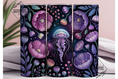 Mystical Jellyfish Bloom 20oz Tumbler Sublimation sassyprint 
