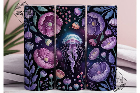 Mystical Jellyfish Bloom 20oz Tumbler Sublimation sassyprint 