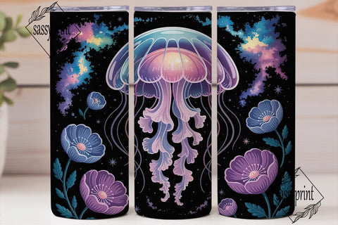 Mystical Jellyfish Bloom 20oz Tumbler Sublimation sassyprint 