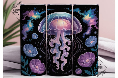 Mystical Jellyfish Bloom 20oz Tumbler Sublimation sassyprint 