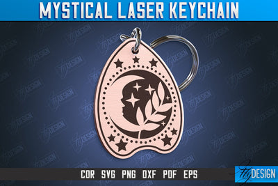 Mystical Keychain | Mystical Symbols Design | Magic Sign | CNC File SVG Fly Design 