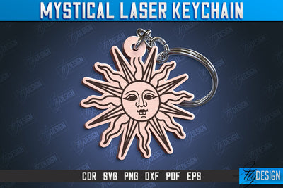 Mystical Keychain | Mystical Symbols Design | Magic Sign | CNC File SVG Fly Design 