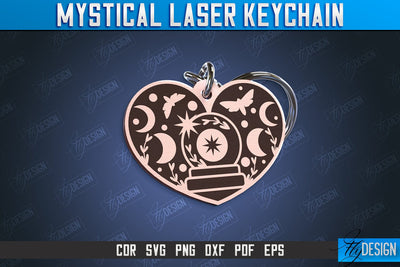 Mystical Keychain | Mystical Symbols Design | Magic Sign | CNC File SVG Fly Design 