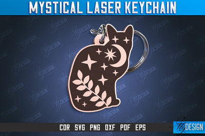 Mystical Keychain | Mystical Symbols Design | Magic Sign | CNC File SVG Fly Design 