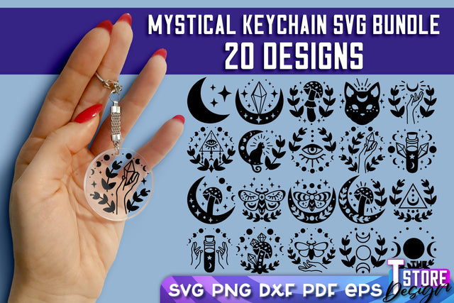 Mystical Keychain SVG | Mystical Symbols SVG Design SVG The T Store Design 