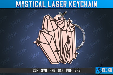 Mystical Laser Keychain Bundle | Mystical Symbols Design | Magic Sign | CNC File SVG Fly Design 