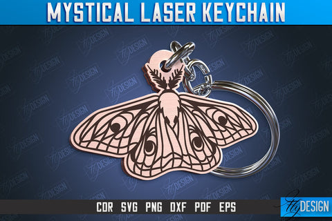 Mystical Laser Keychain Bundle | Mystical Symbols Design | Magic Sign | CNC File SVG Fly Design 